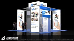 30x30 Island booth design by DisplayCraft